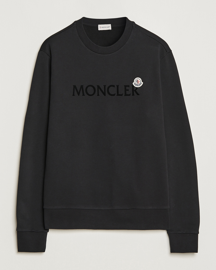 Herre | | Moncler | Lettering Logo Sweatshirt Black