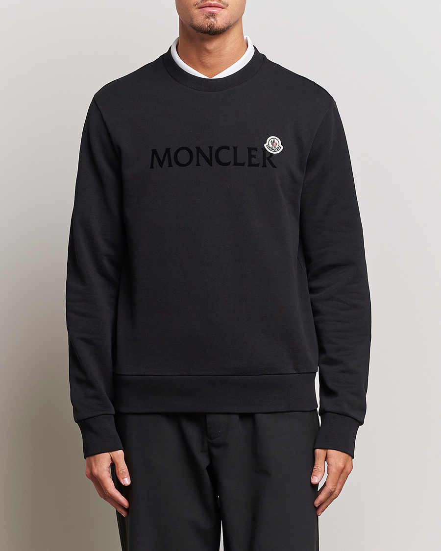Herre | | Moncler | Lettering Logo Sweatshirt Black