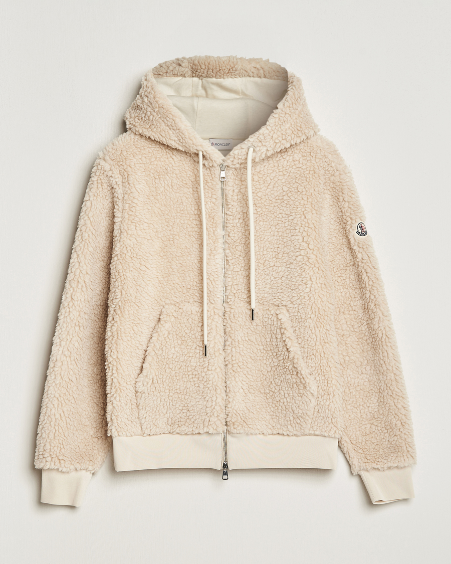 Herre | Gensere | Moncler | Hooded Zip Cardigan Off White