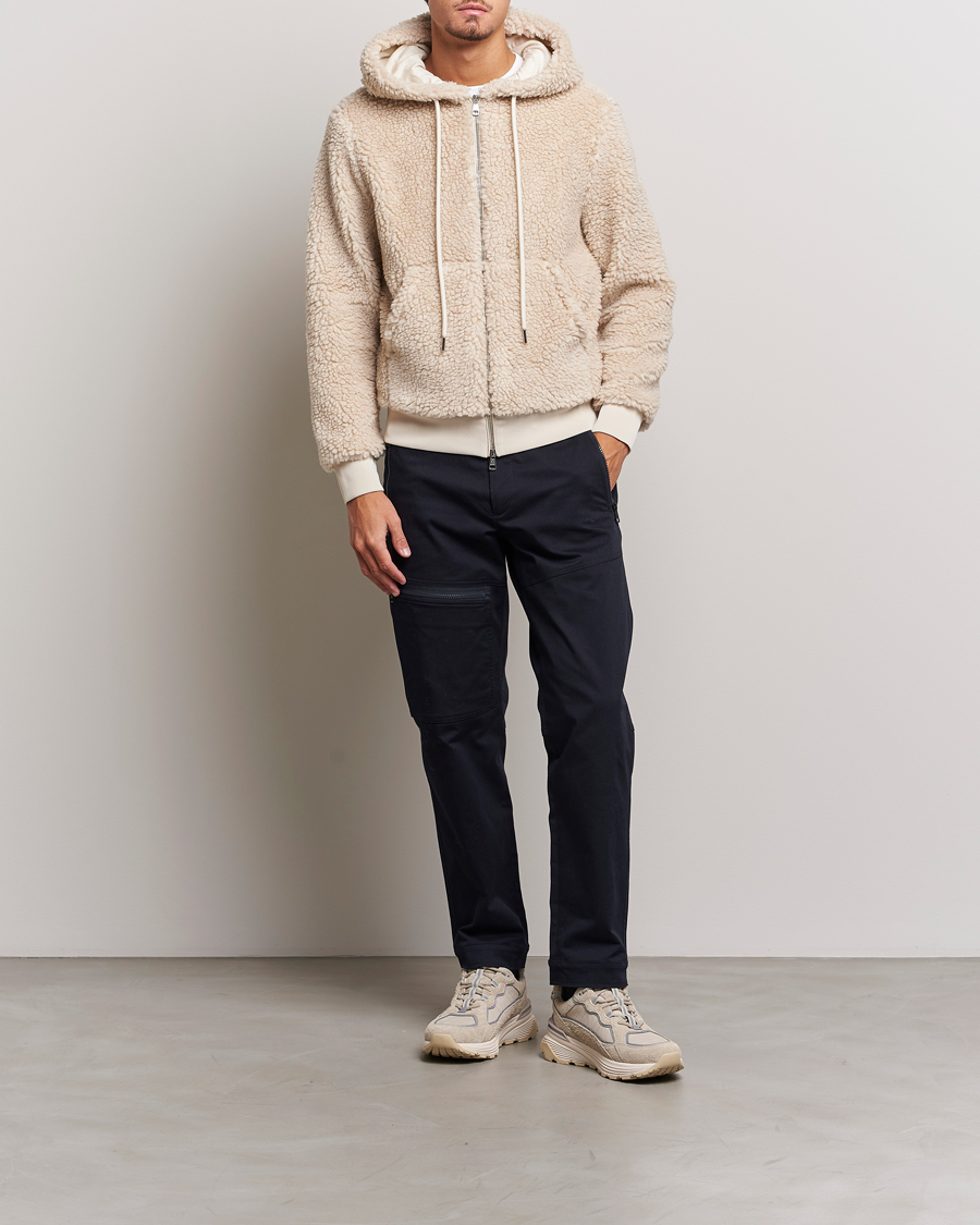 Herre | Gensere | Moncler | Hooded Zip Cardigan Off White