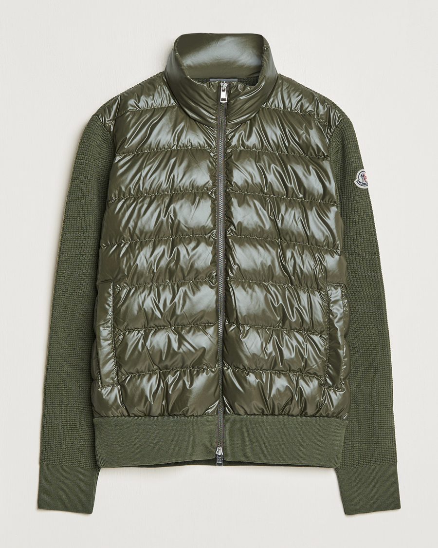 Herre | Gensere | Moncler | Hybrid Zip Cardigan Dark Green