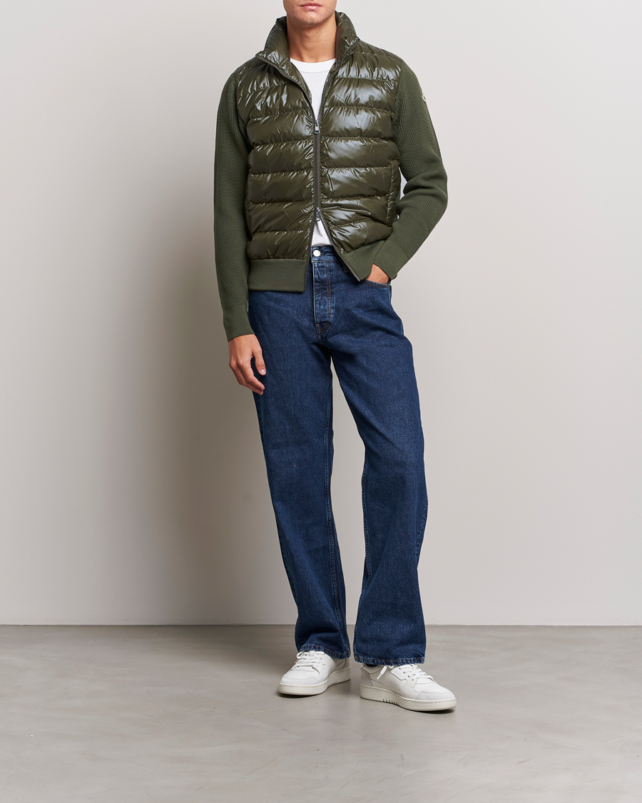 Herre | Gensere | Moncler | Hybrid Zip Cardigan Dark Green