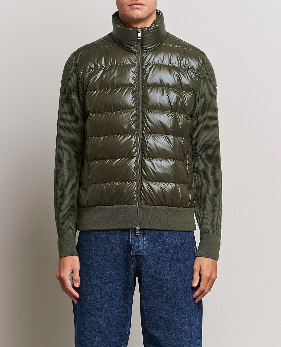 Herre | Gensere | Moncler | Hybrid Zip Cardigan Dark Green