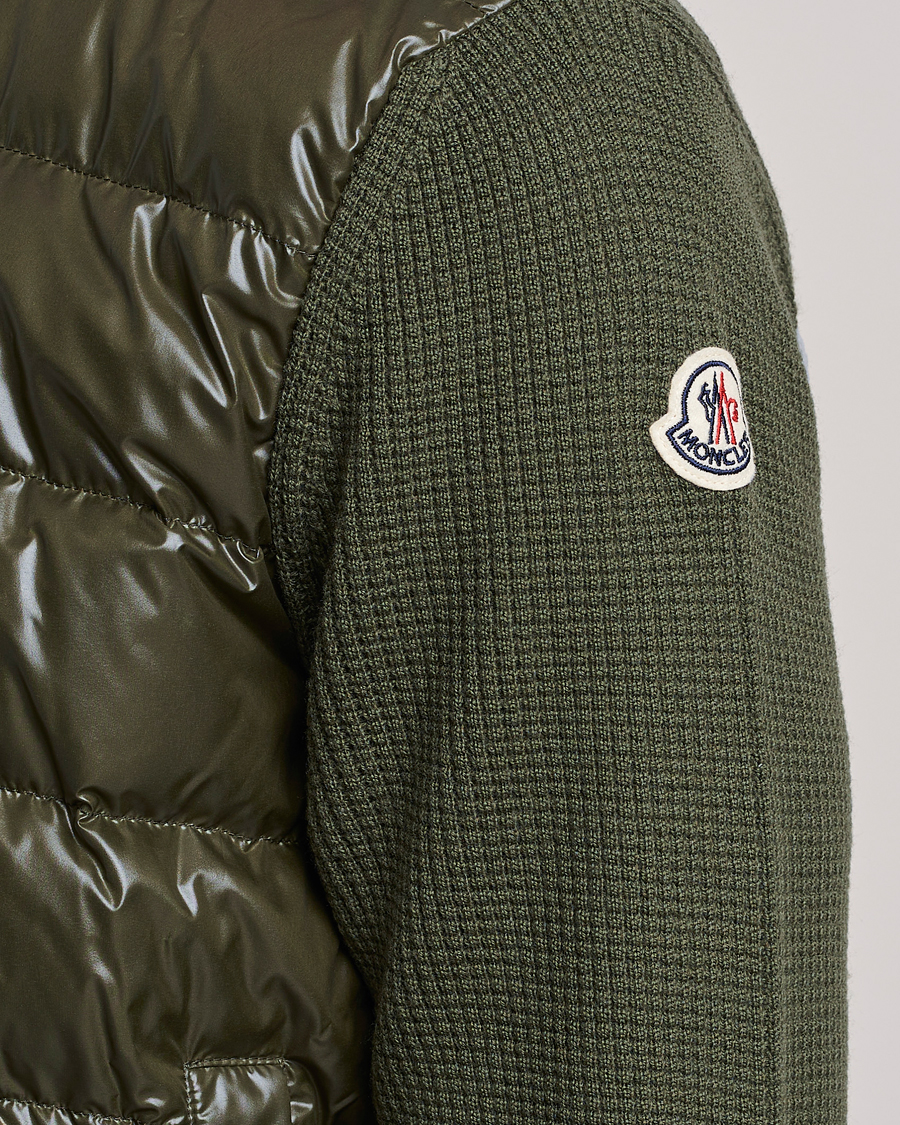 Herre | Gensere | Moncler | Hybrid Zip Cardigan Dark Green