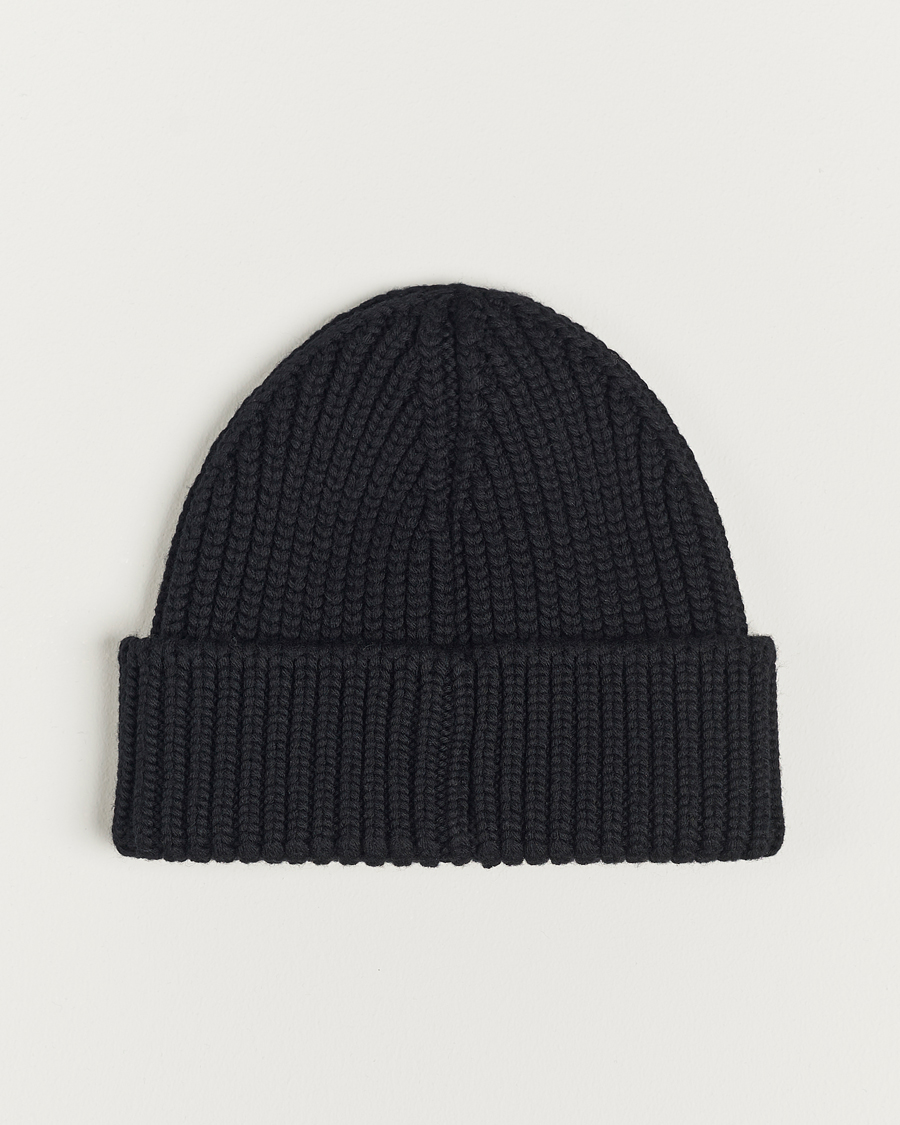 Herre | Moncler Tonal Logo Beanie Black | Moncler | Tonal Logo Beanie Black