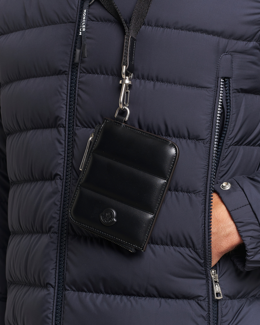 Herre | Moncler Strap Leather Wallet Black | Moncler | Strap Leather Wallet Black