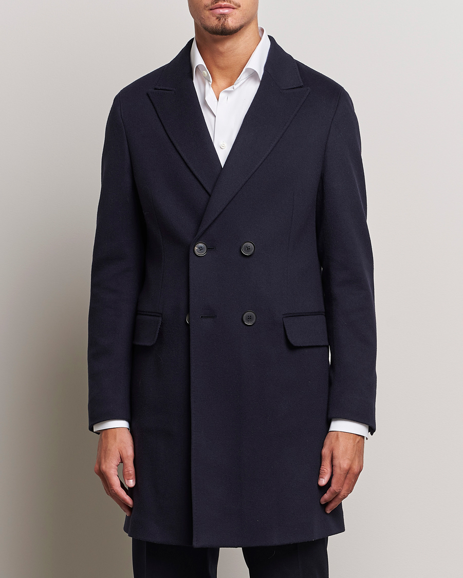 Herre | Zegna | Zegna | Wool/Cashmere Double Breasted Coat Navy
