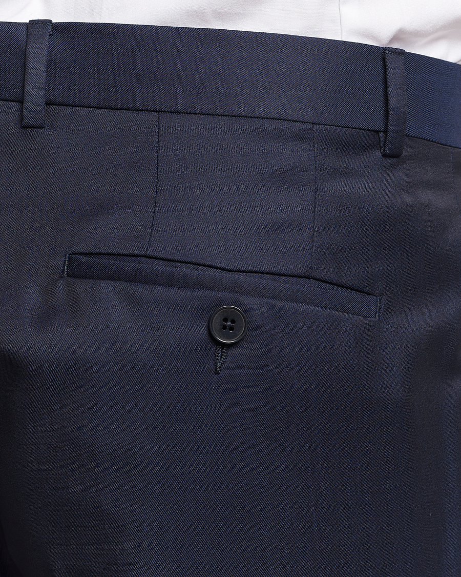 Herre | Dresser | Zegna | Tailored Wool Suit Dark Blue