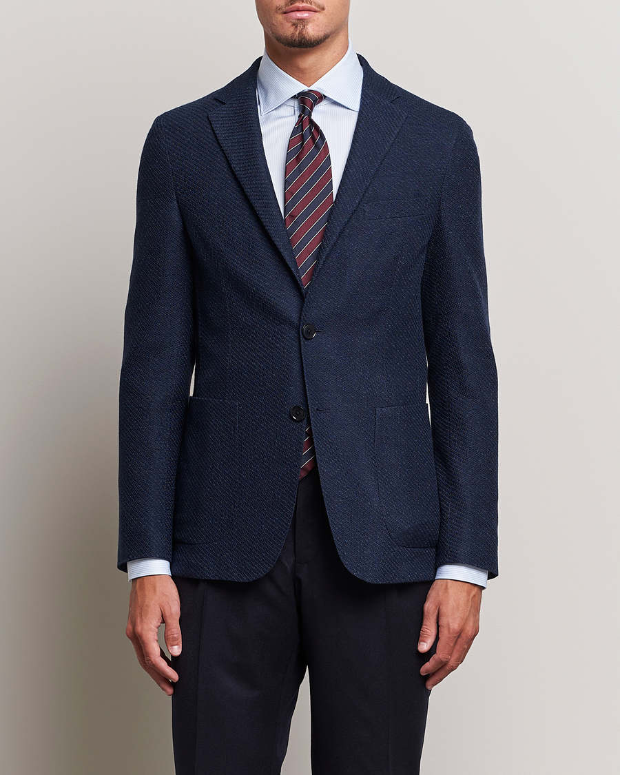 Herre | Zegna | Zegna | Unconstructed Structured Wool Blazer Navy