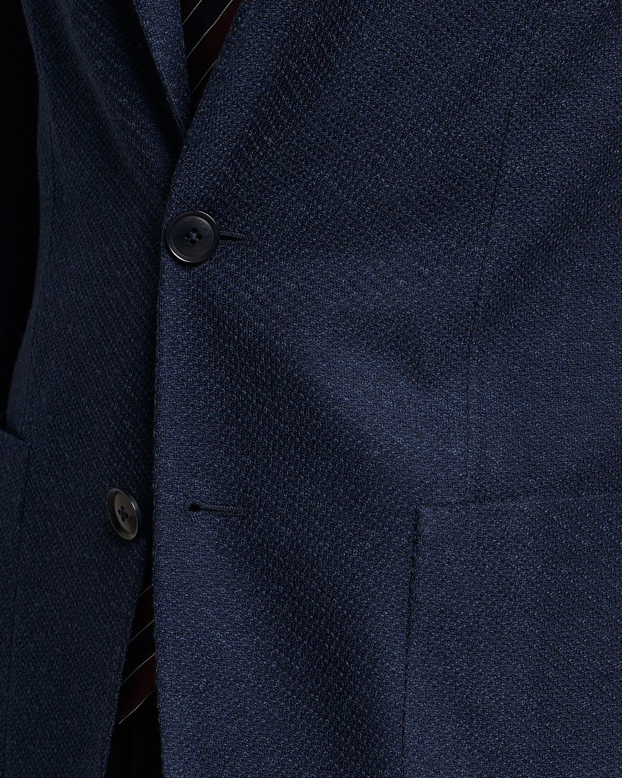 Herre | Dressjakker | Zegna | Unconstructed Structured Wool Blazer Navy