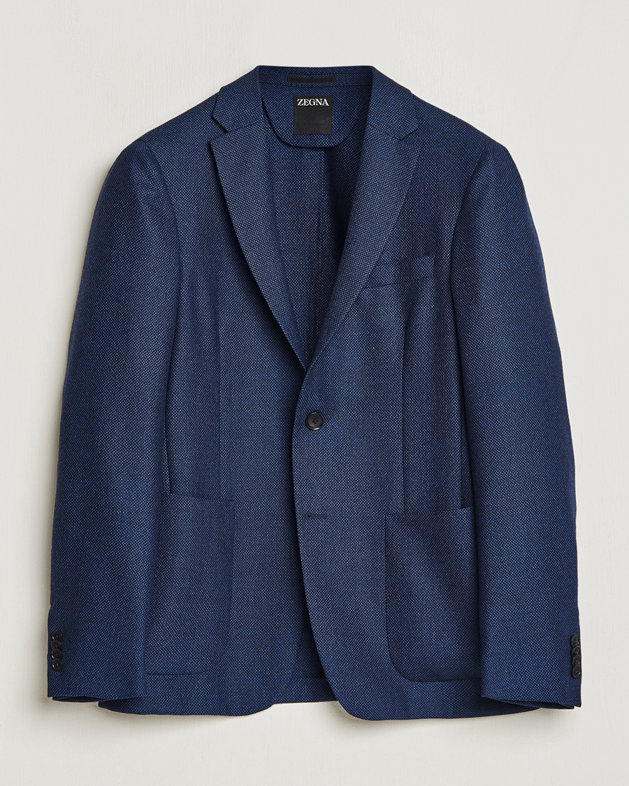 Herre | Dressjakker | Zegna | Unconstructed Wool Blazer Navy