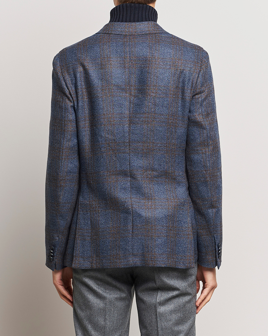 Herre | Dressjakker | Zegna | Unconstructed Check Wool Blazer Navy