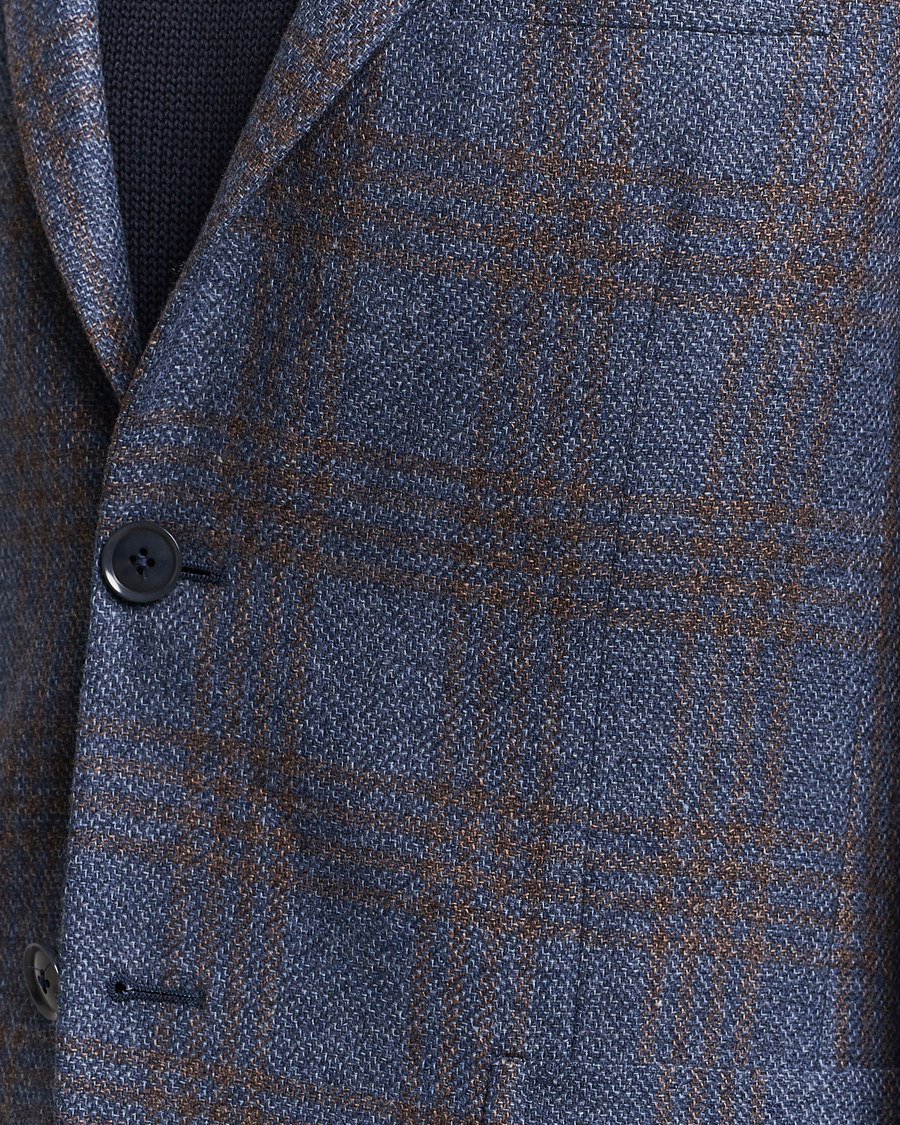 Herre | Dressjakker | Zegna | Unconstructed Check Wool Blazer Navy