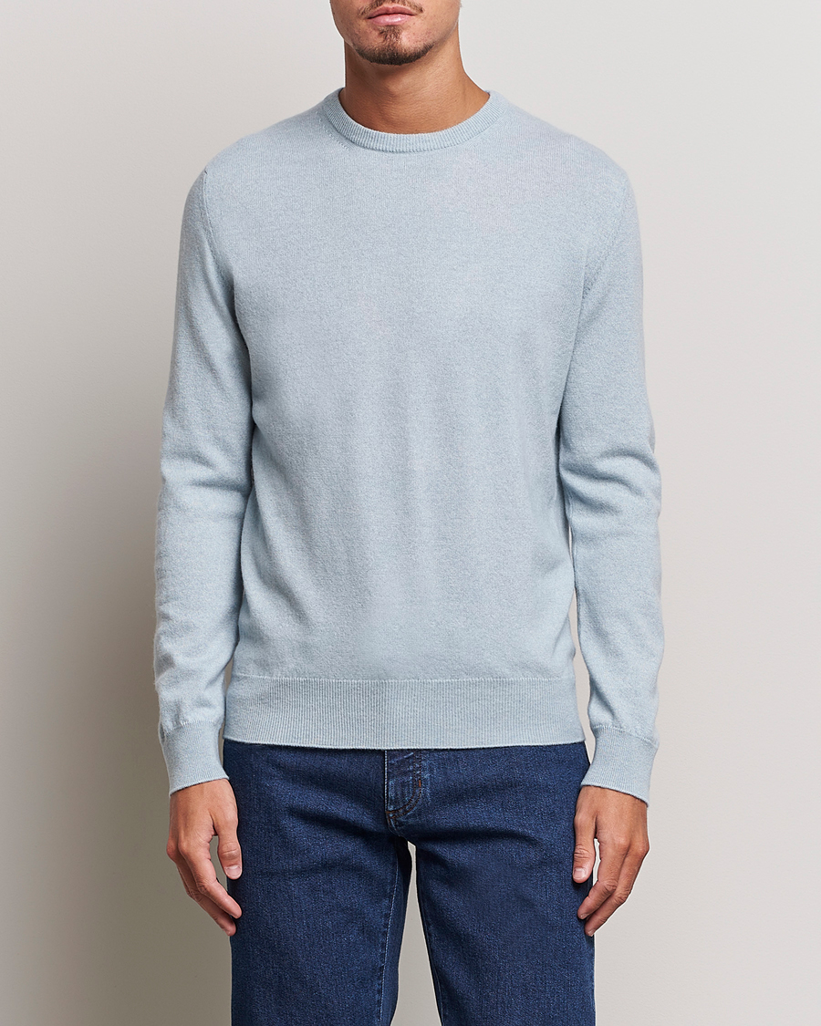 Herre | Zegna | Zegna | Oasi Cashmere Crew Neck Light Blue