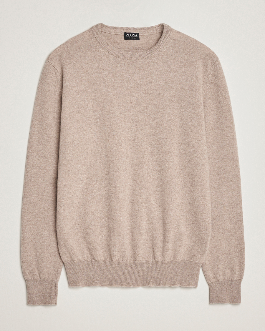 Herre | Gensere | Zegna | Oasi Cashmere Crew Neck Beige