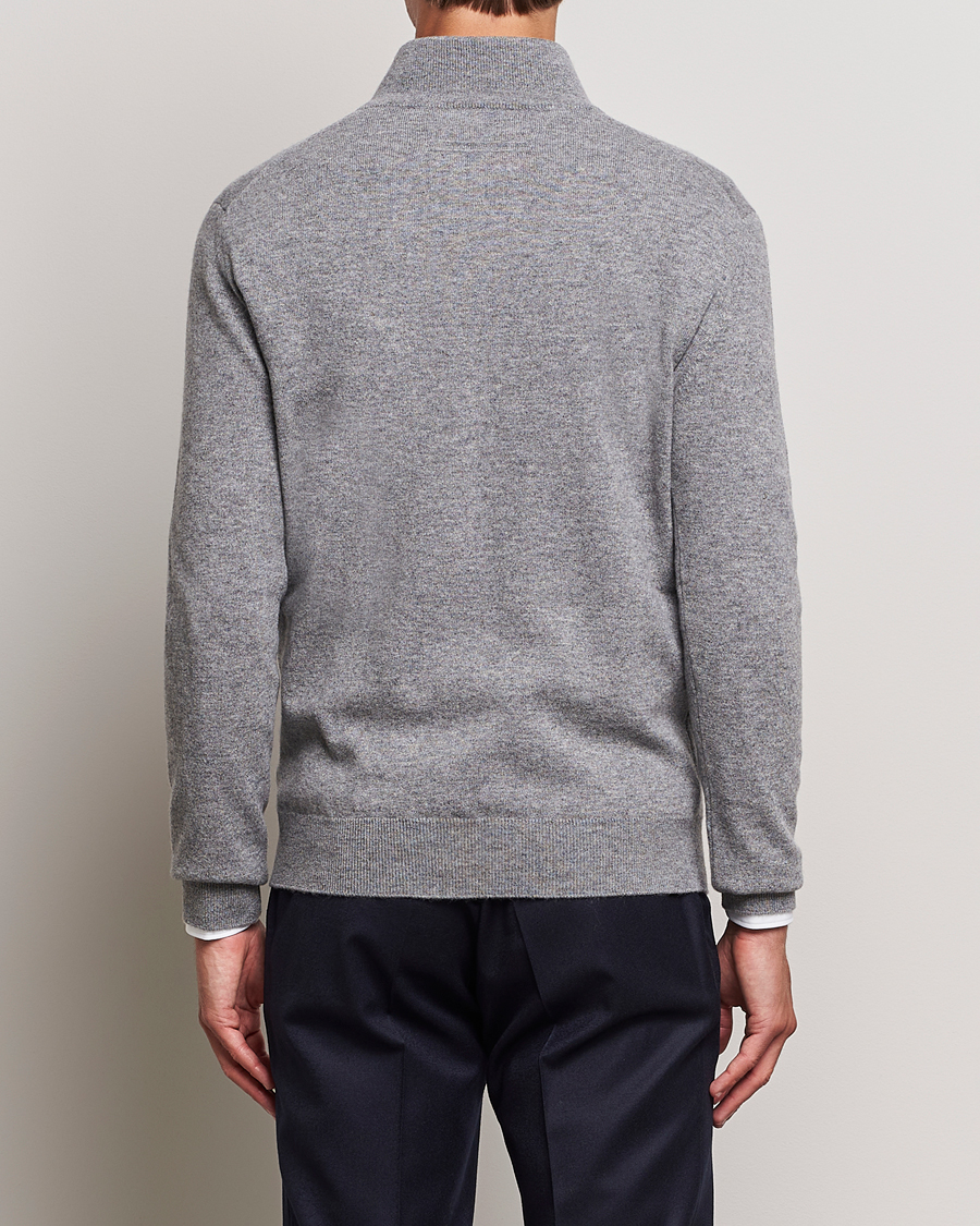 Herre | Gensere | Zegna | Oasi Cashmere Half Zip Grey Melange