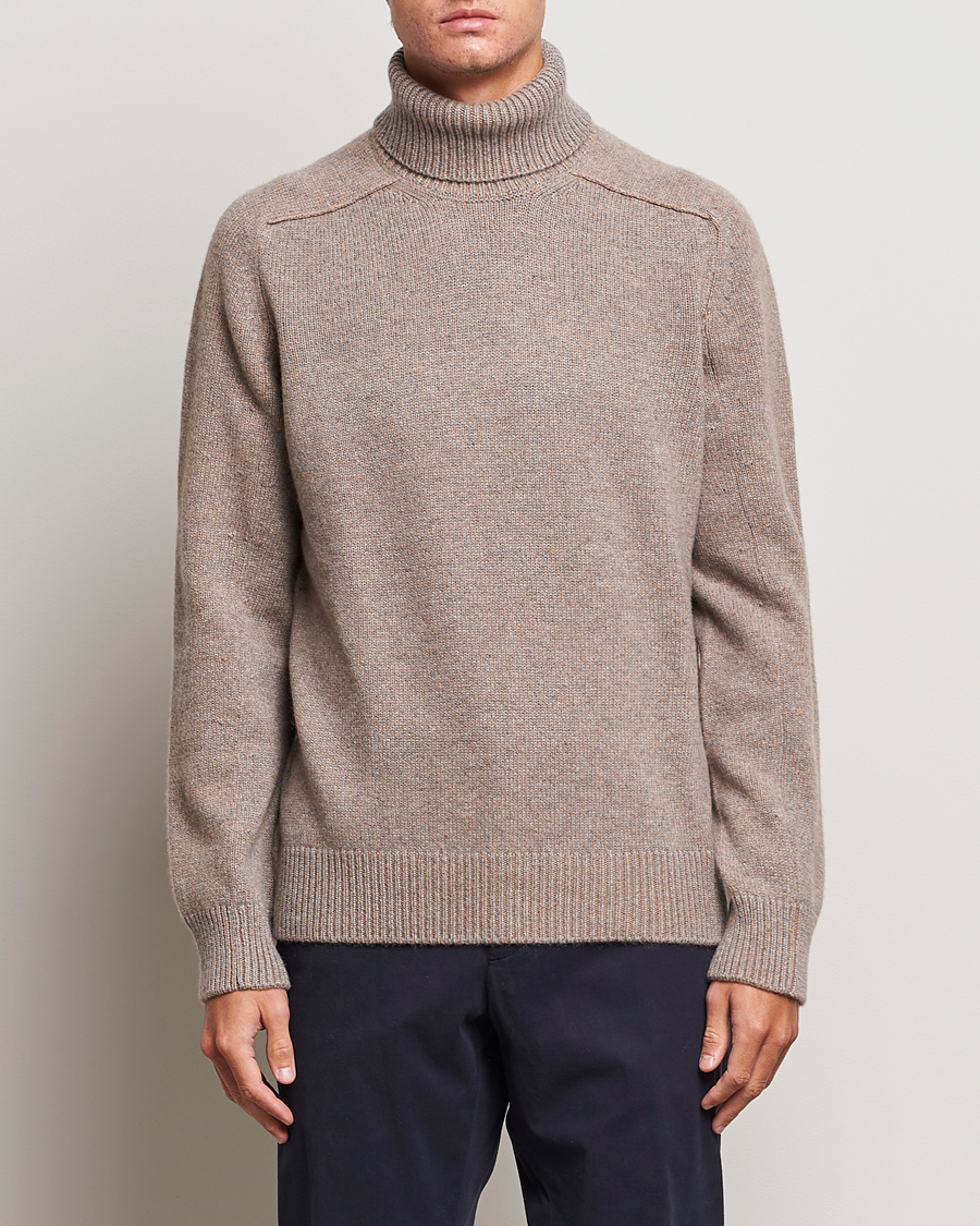 Herre | Gensere | Zegna | 5 Gauge Cashmere Rollneck Beige Melange