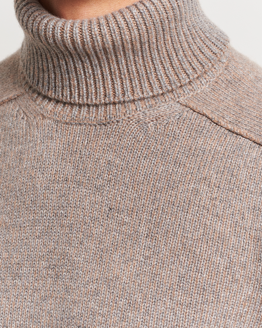 Herre | Gensere | Zegna | 5 Gauge Cashmere Rollneck Beige Melange