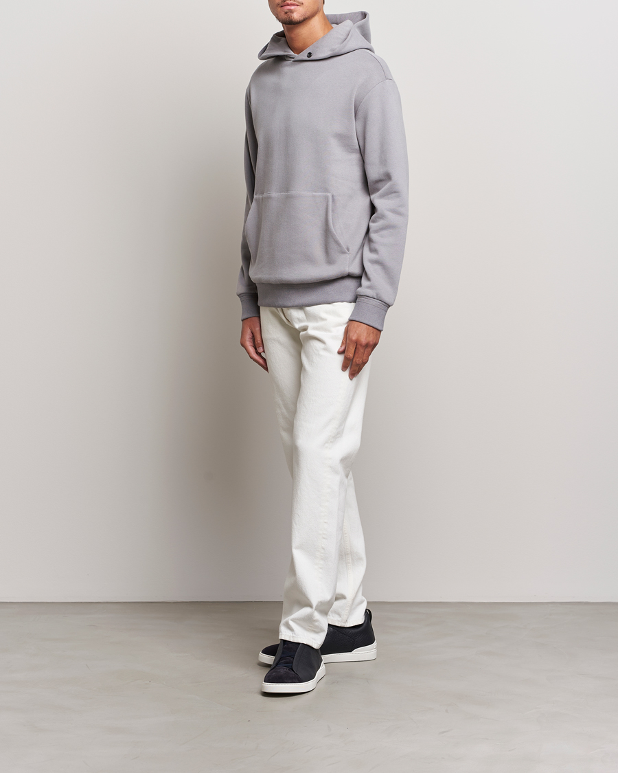 Herre | Gensere | Zegna | Cotton/Cashmere Hoodie Light Grey