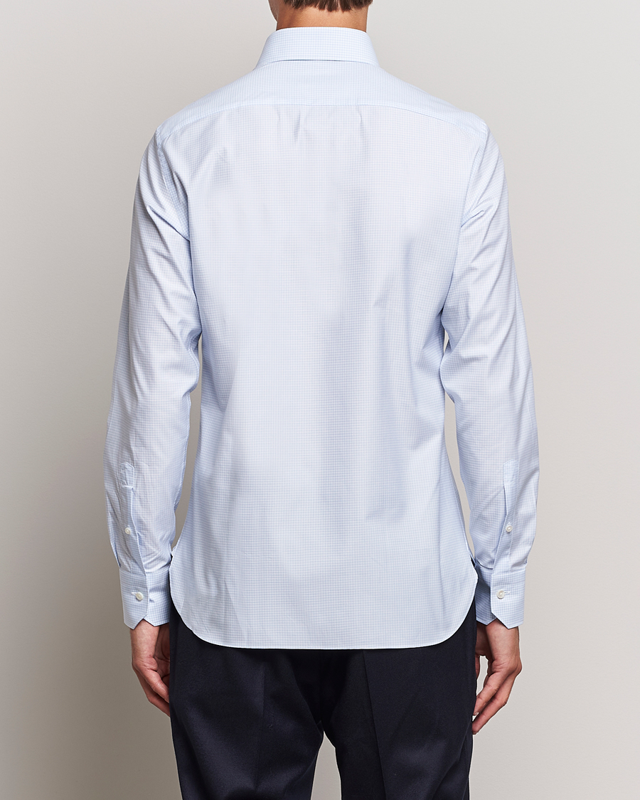 Herre | Skjorter | Zegna | Slim Fit Check Dress Shirt Light Blue