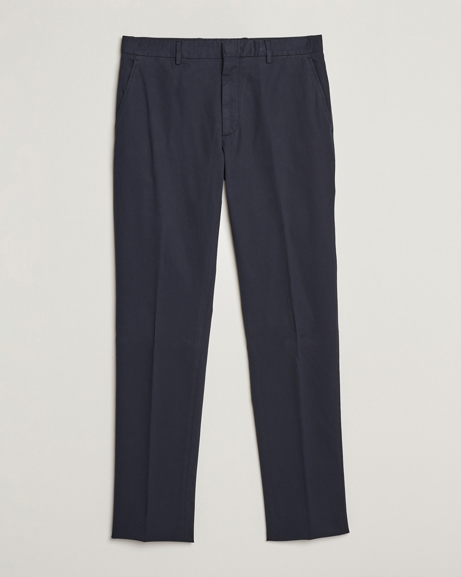 Herre | Bukser | Zegna | Soft Cotton Chinos Navy