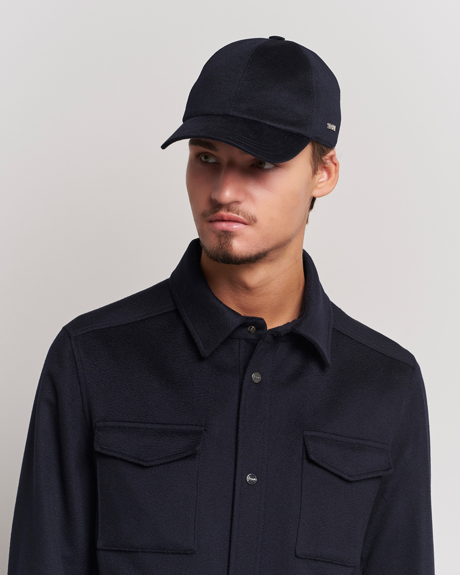 Herre | Zegna Cashmere Baseball Cap Navy | Zegna | Cashmere Baseball Cap Navy