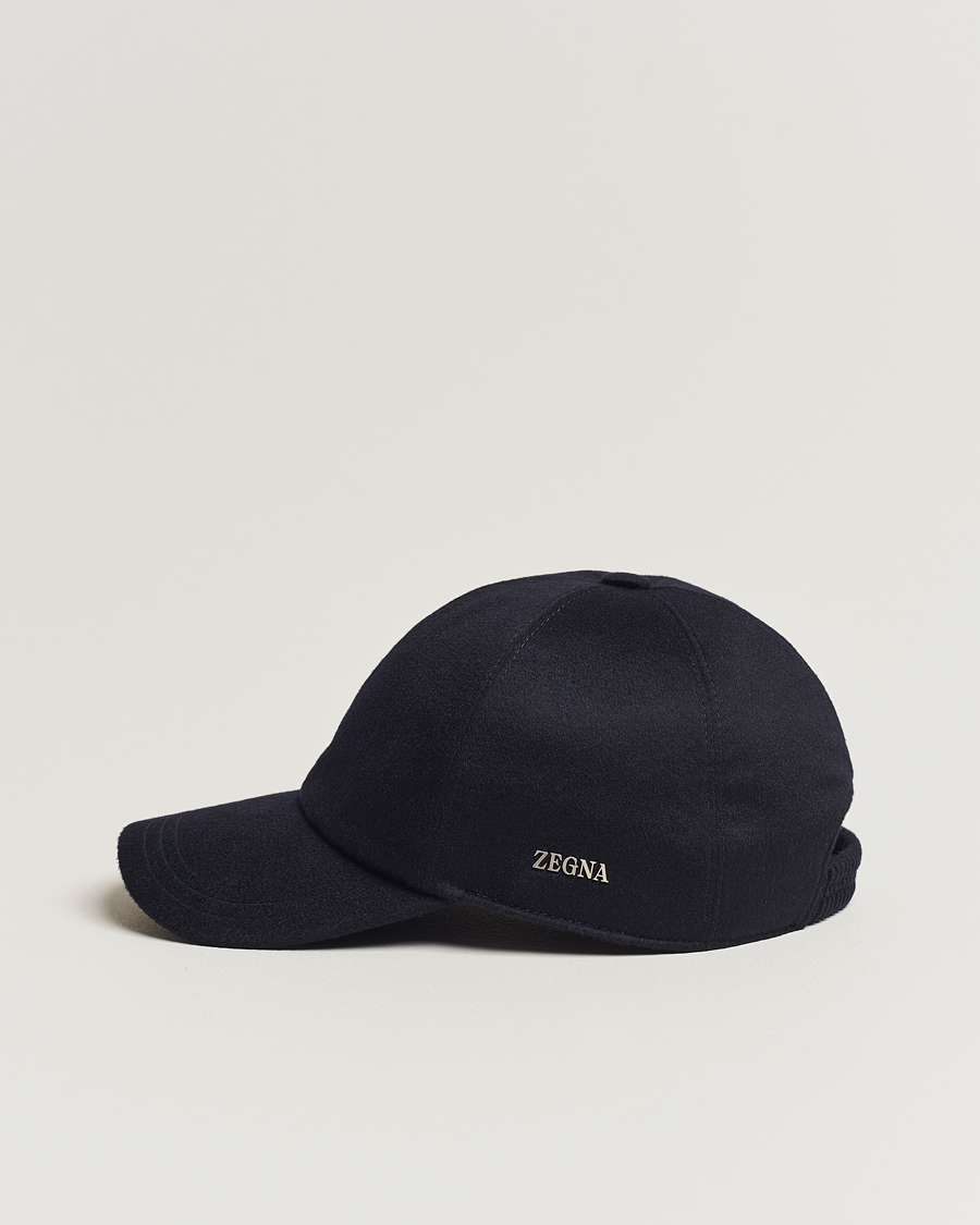 Herre | Zegna Cashmere Baseball Cap Navy | Zegna | Cashmere Baseball Cap Navy