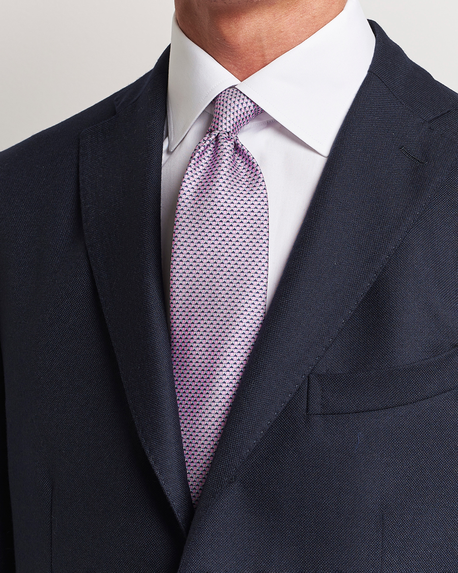 Herre |  | Zegna | Jacquard Silk Tie Pink
