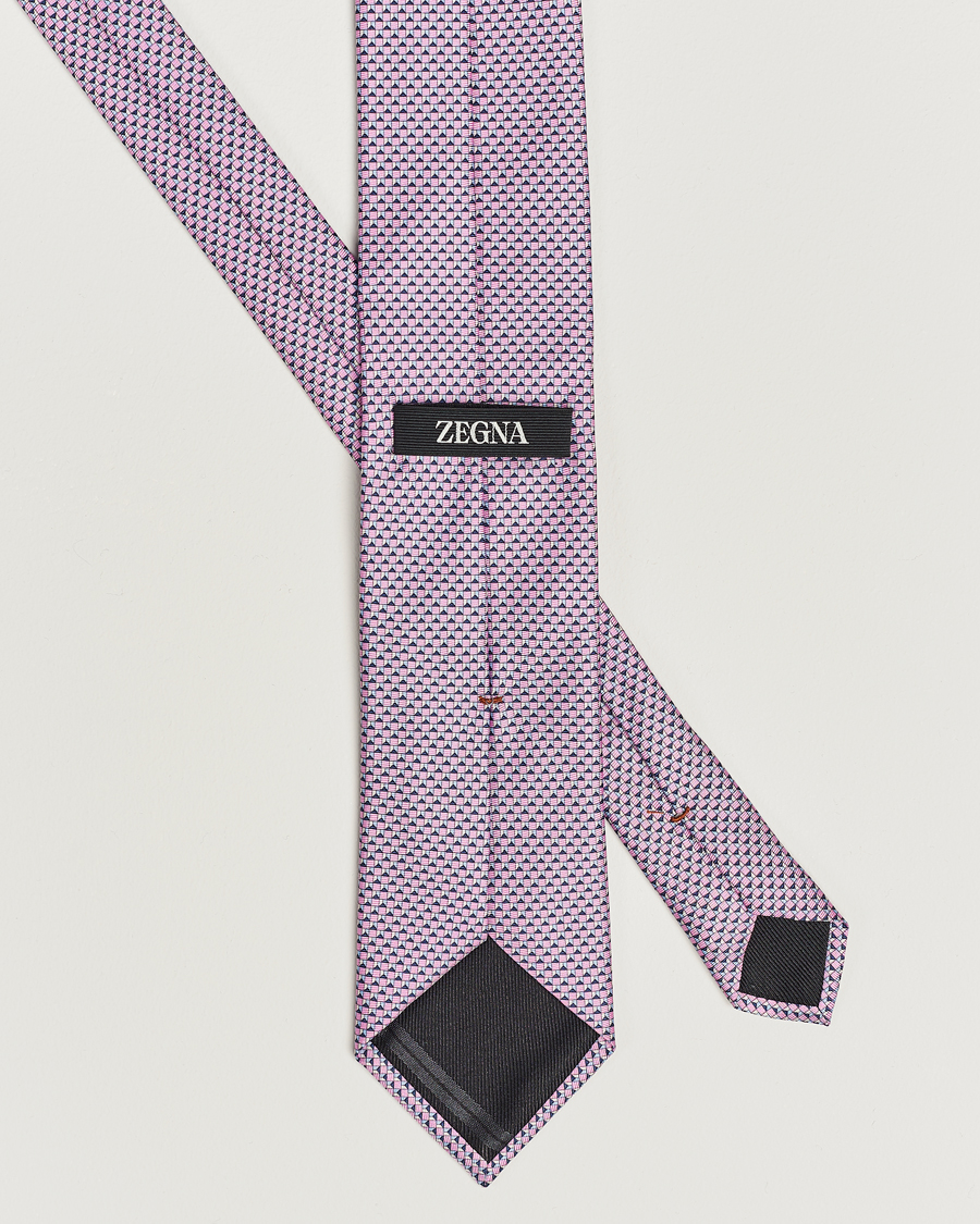 Herre | Zegna Jacquard Silk Tie Pink | Zegna | Jacquard Silk Tie Pink