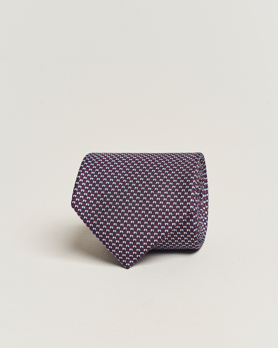 Herre | Zegna Jacquard Silk Tie Purple | Zegna | Jacquard Silk Tie Purple