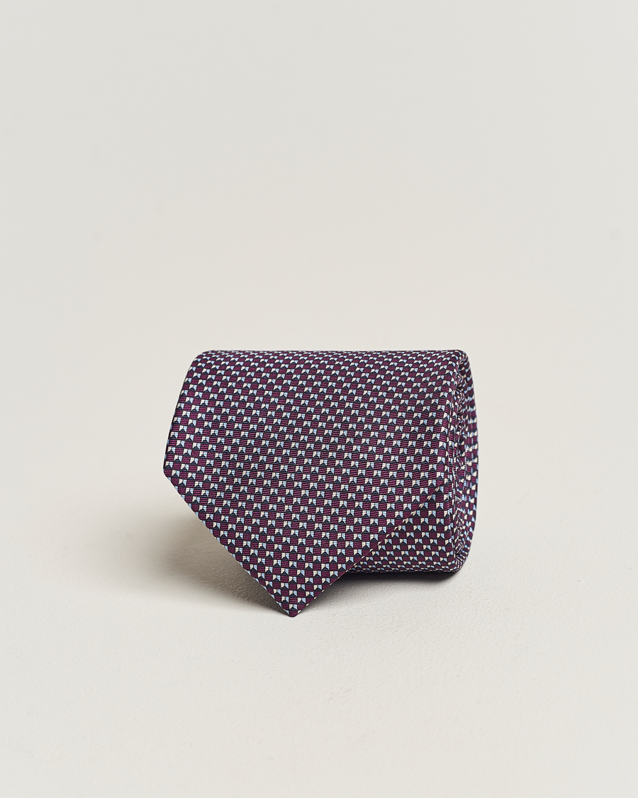 Herre | | Zegna | Jacquard Silk Tie Purple