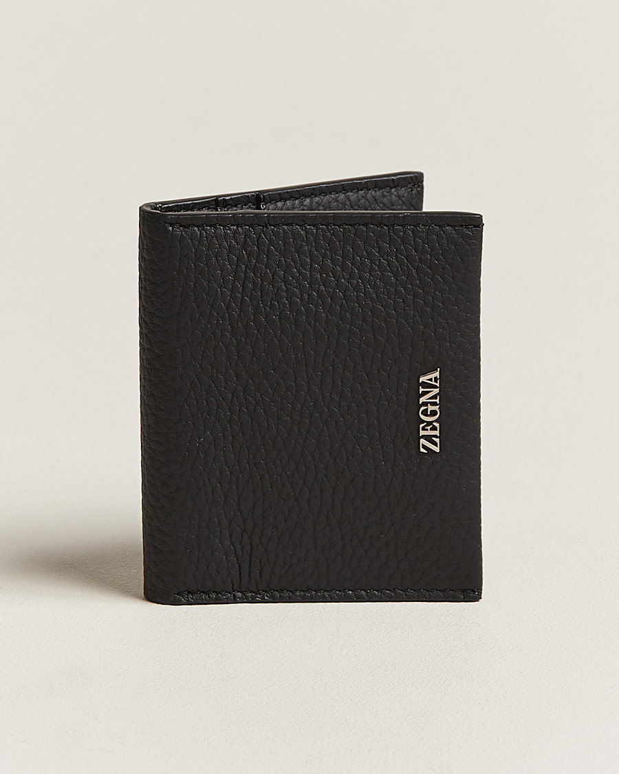 Herre |  | Zegna | Grain Leather Wallet Black
