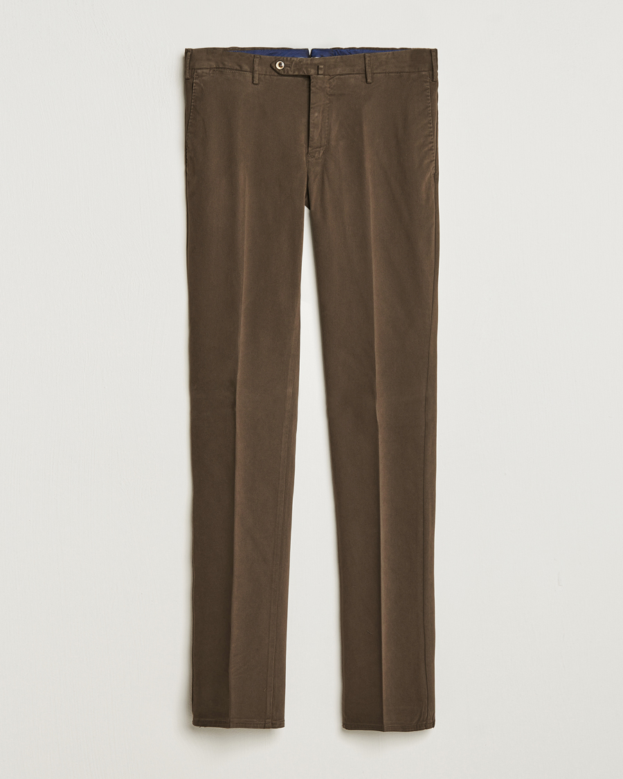 Herre | Bukser | PT01 | Slim Fit Cotton Stretch Chinos Dark Brown