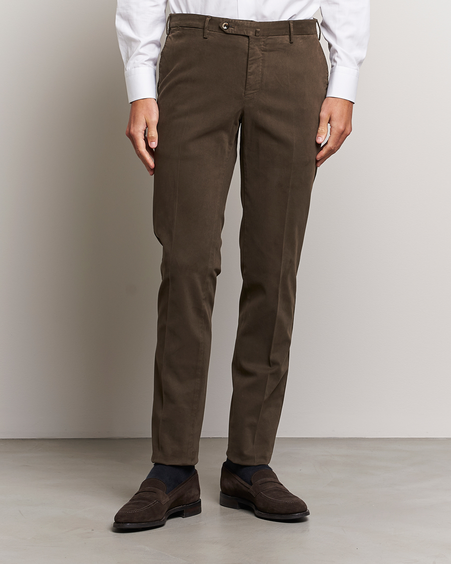 Herre | Bukser | PT01 | Slim Fit Cotton Stretch Chinos Dark Brown