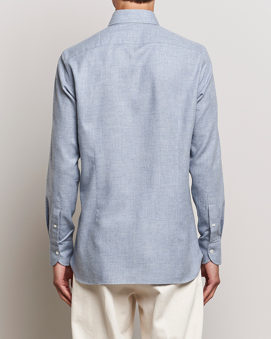 Herre | Skjorter | 100Hands | Cotton Button Down Flannel Shirt Grey
