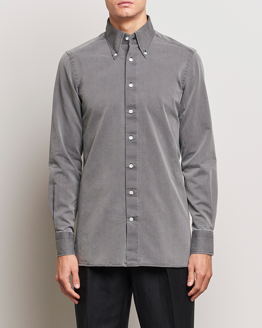 Herre | Jeansskjorter | 100Hands | Cloud Washed Denim Shirt Grey