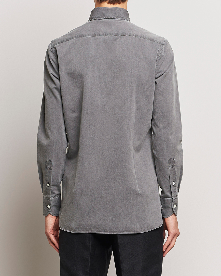 Herre | Skjorter | 100Hands | Cloud Washed Denim Shirt Grey