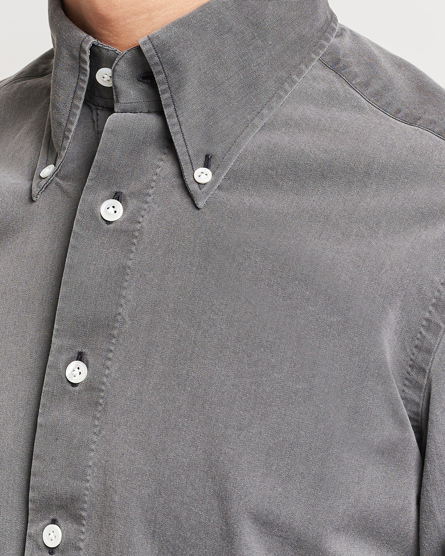 Herre | Skjorter | 100Hands | Cloud Washed Denim Shirt Grey