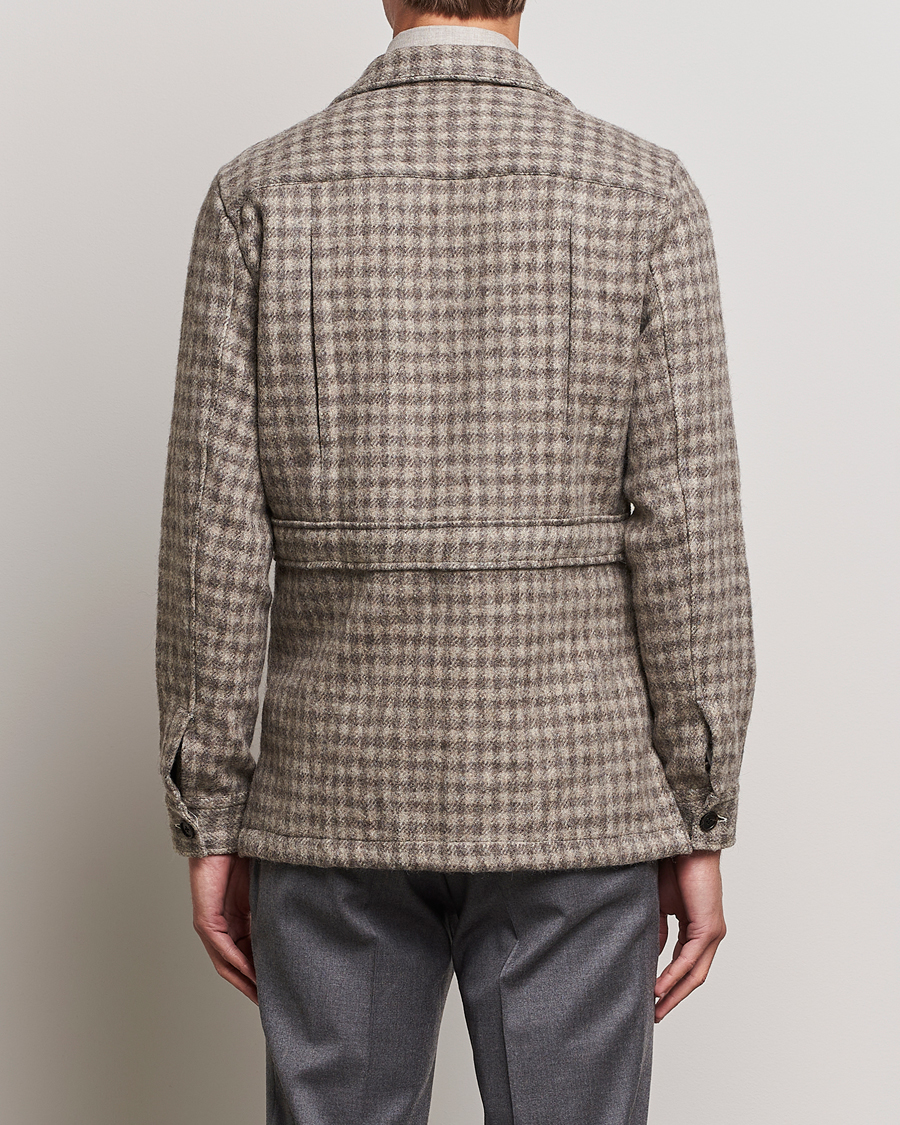 Herre | Skjorter | 100Hands | Fox Brothers Checked Wool Travellers Jacket Brown