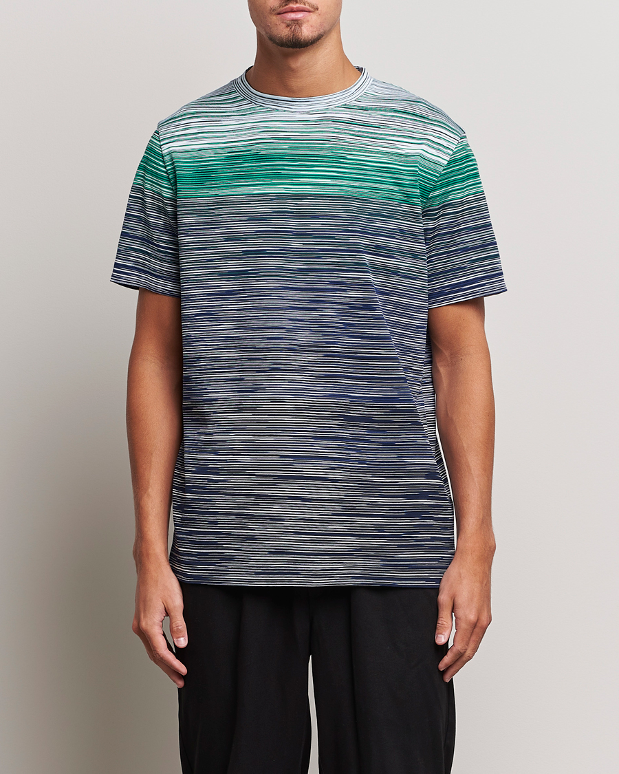 Herre | Missoni | Missoni | Space Dyed Degrade T-Shirt Blue/Green