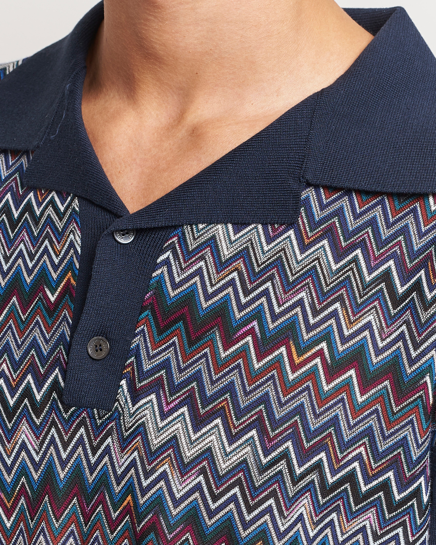 Herre | Pikéer | Missoni | Cotton/Silk Polo Navy