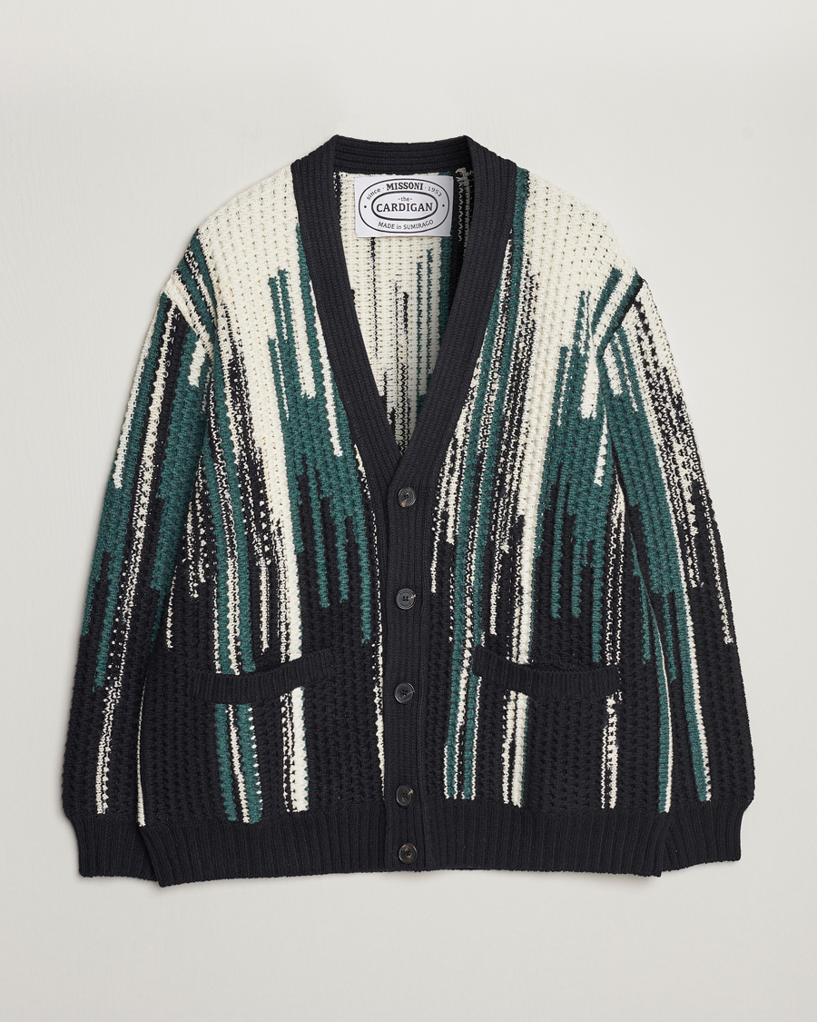 Herre | Gensere | Missoni | Bramble Stitch Cardigan Black/Green