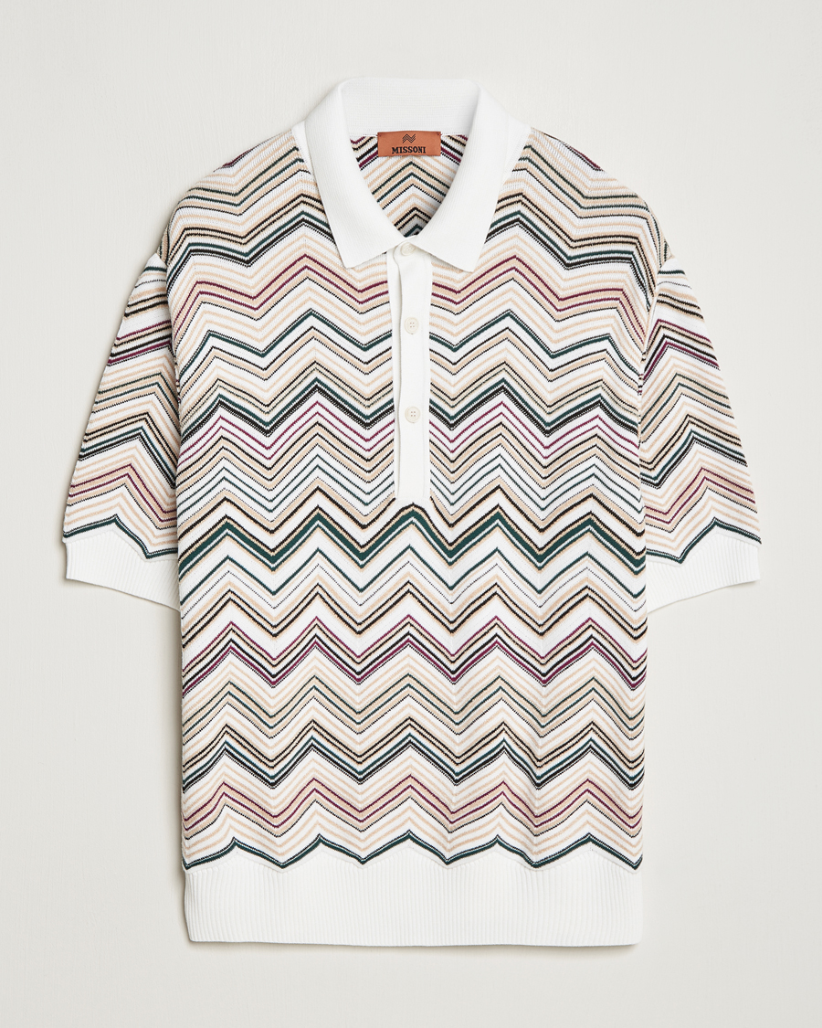 Herre | Missoni | Missoni | Chevron Cotton Polo Beige
