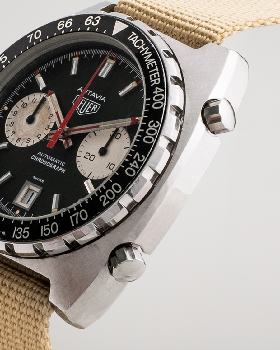 Herre | Heuer Pre-Owned Autavia 11063 'Viceroy' Tachymeter Steel Black | Heuer Pre-Owned | Autavia 11063 'Viceroy' Tachymeter Steel Black