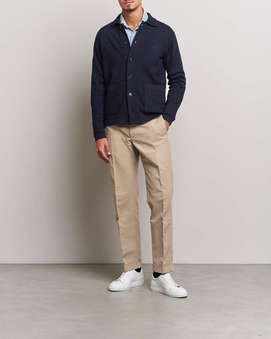Herre | Gensere | Altea | Wool Chore Jacket Navy