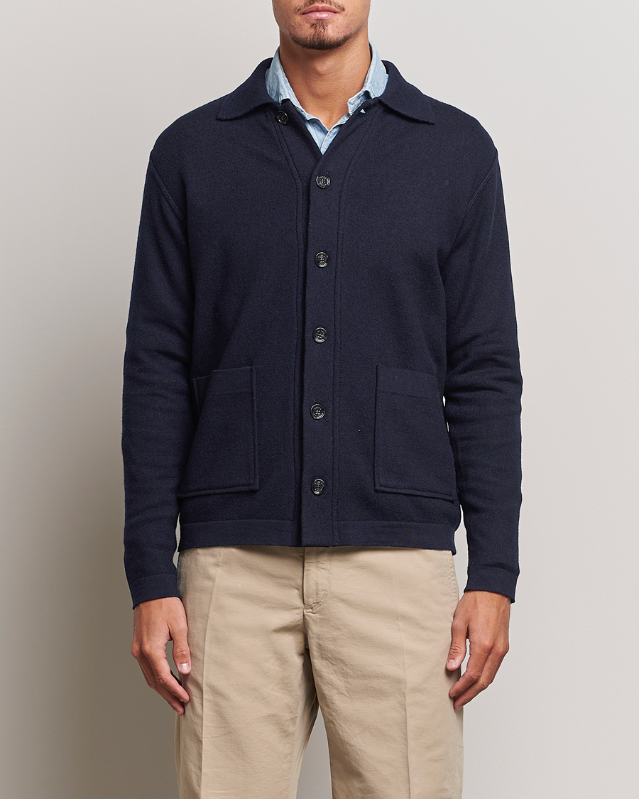 Herre | | Altea | Wool Chore Jacket Navy