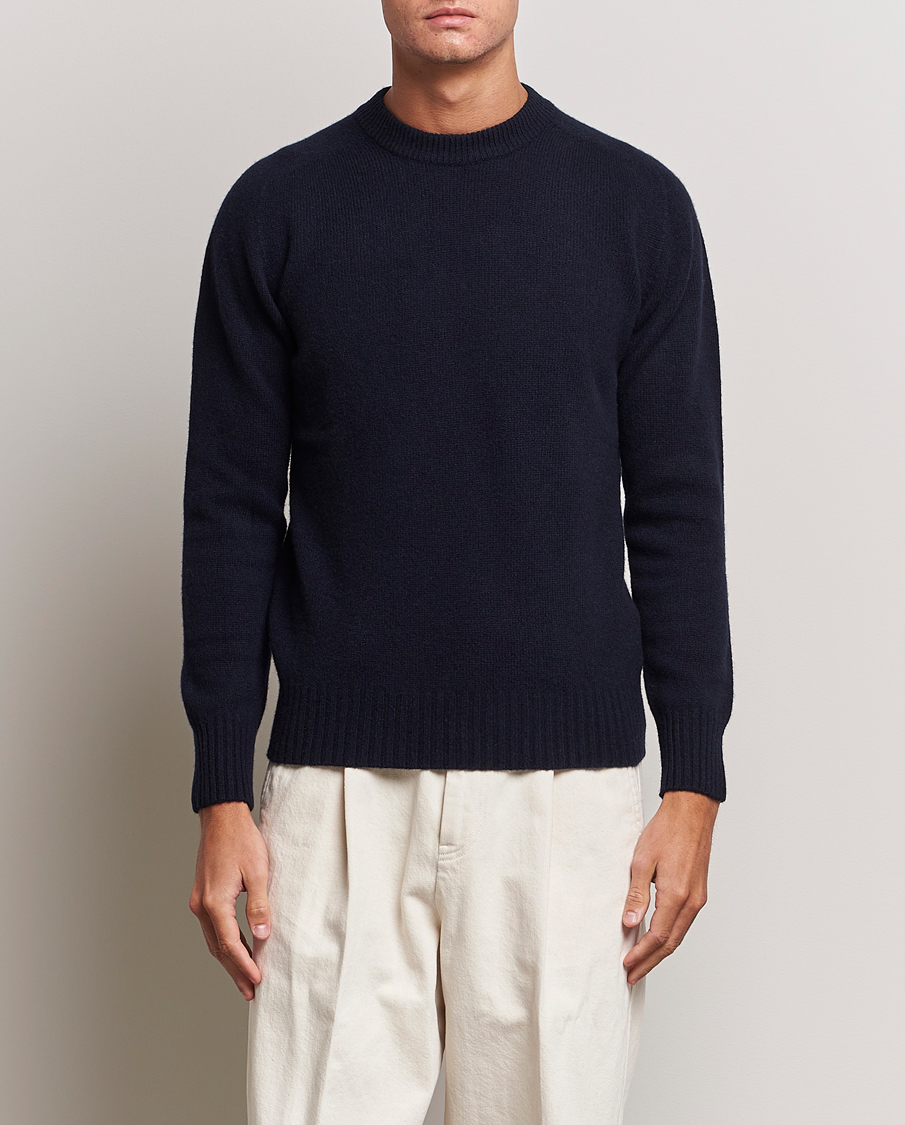Herre | Pullovers rund hals | Altea | Wool/Cashmere Crew Neck Pullover Navy