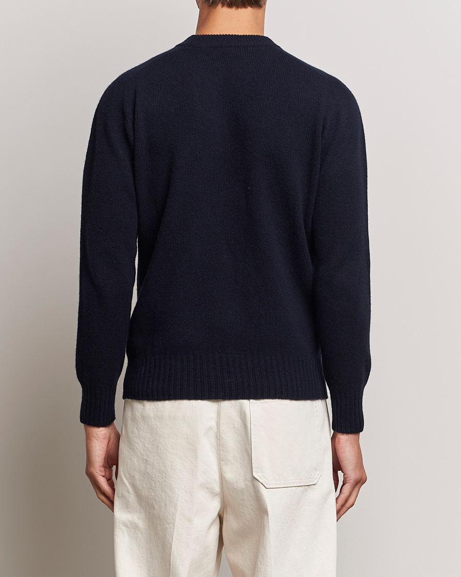 Herre | Gensere | Altea | Wool/Cashmere Crew Neck Pullover Navy