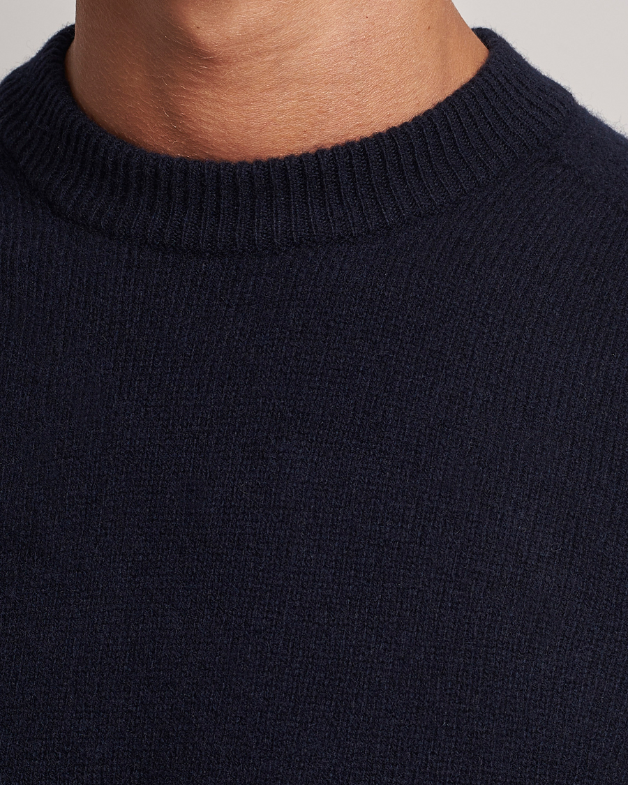 Herre | Gensere | Altea | Wool/Cashmere Crew Neck Pullover Navy
