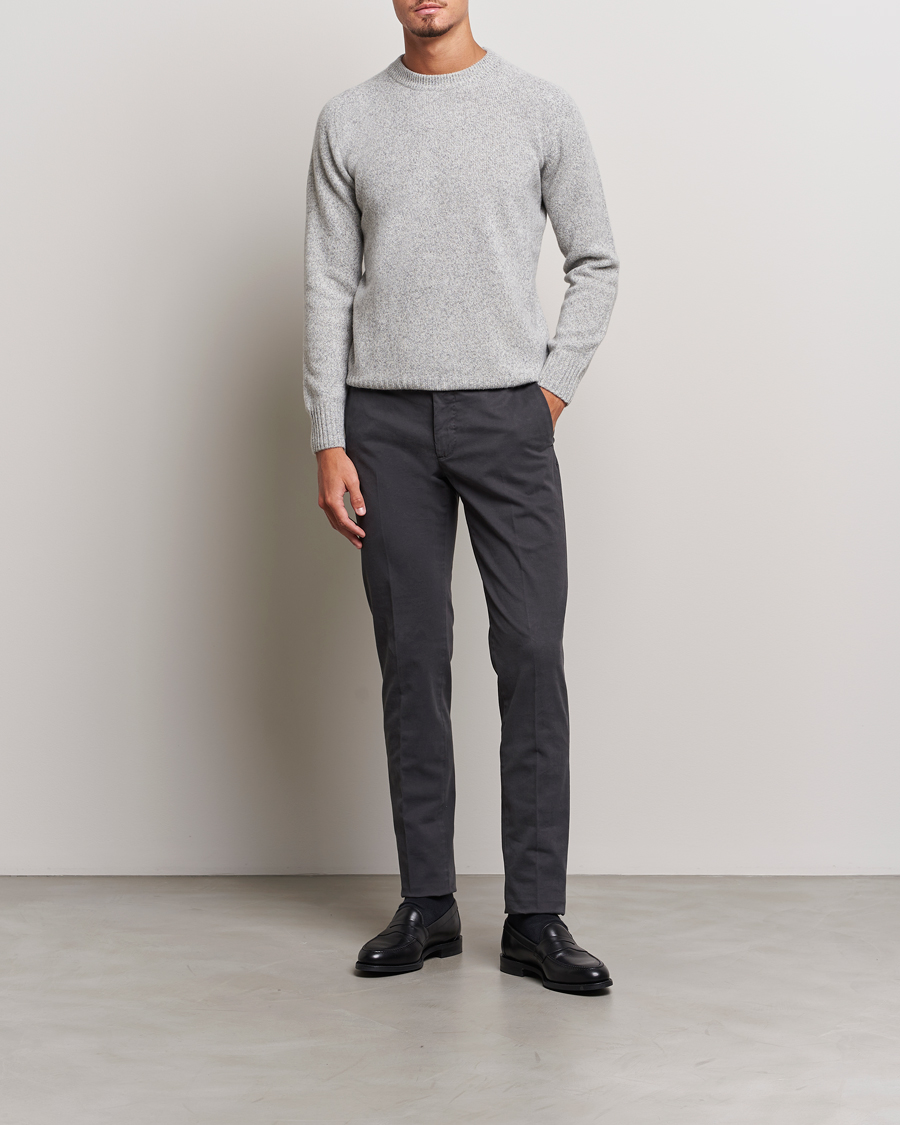 Herre | Gensere | Altea | Wool/Cashmere Crew Neck Pullover Grey Melange
